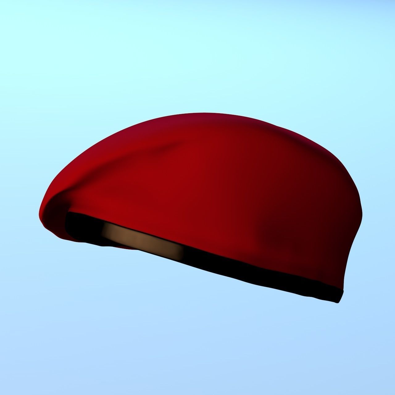 Beret Package 3D model_4