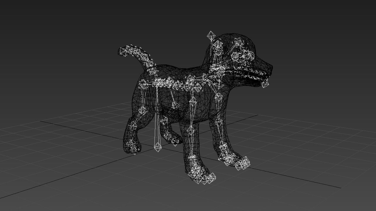 animated dog Low-poly 3D model_9