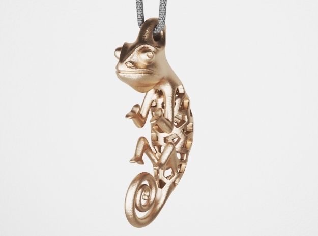 Chameleon Pendant 3D print model_1