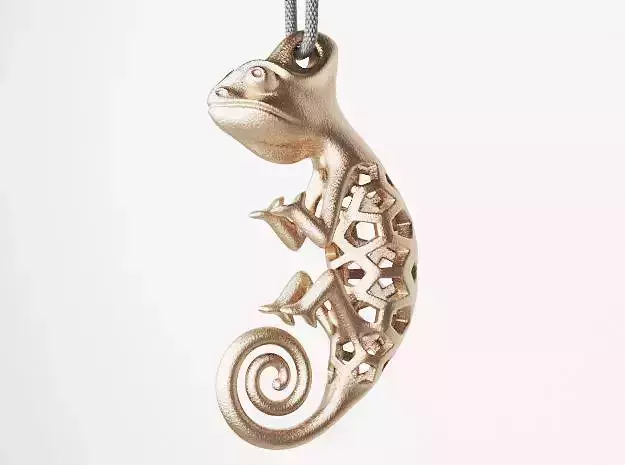 Chameleon Pendant 3D print model