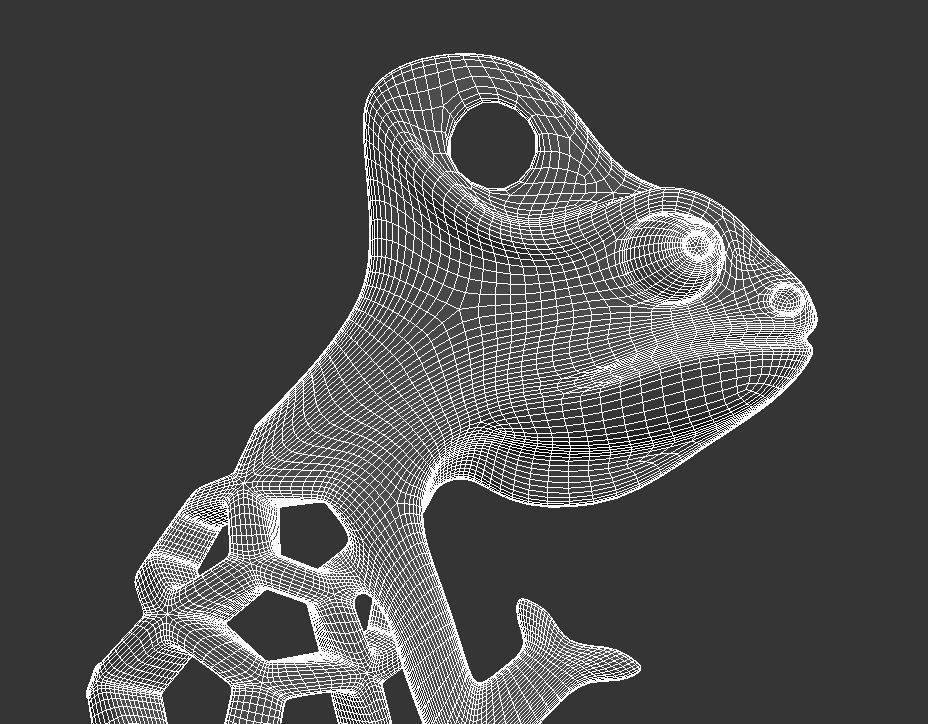 Chameleon Pendant 3D print model_4