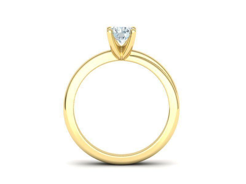 Crossover Engagement ring with 5mm stone 3dmodel 3D print model_12