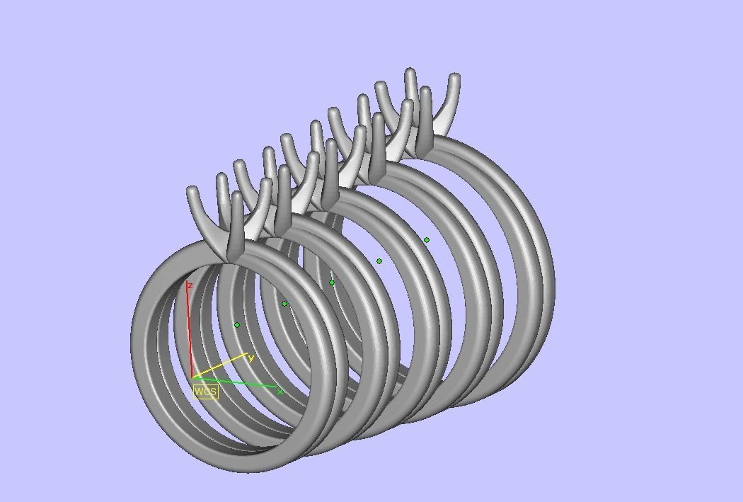Crossover Engagement ring with 5mm stone 3dmodel 3D print model_19