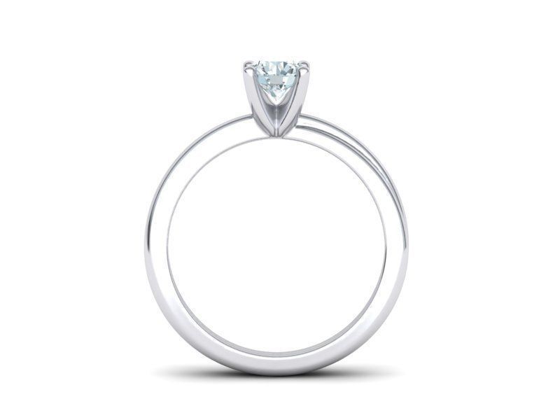 Crossover Engagement ring with 5mm stone 3dmodel 3D print model_11