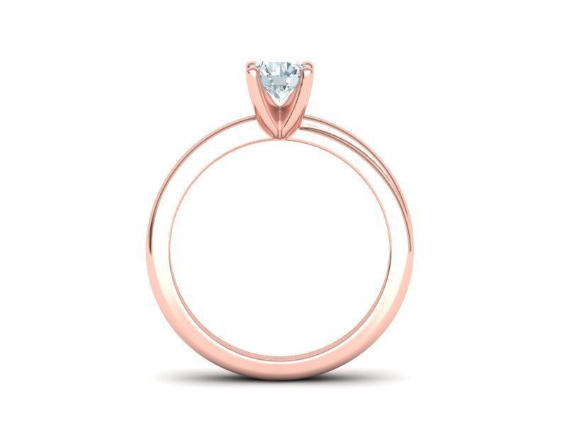 Crossover Engagement ring with 5mm stone 3dmodel 3D print model_10