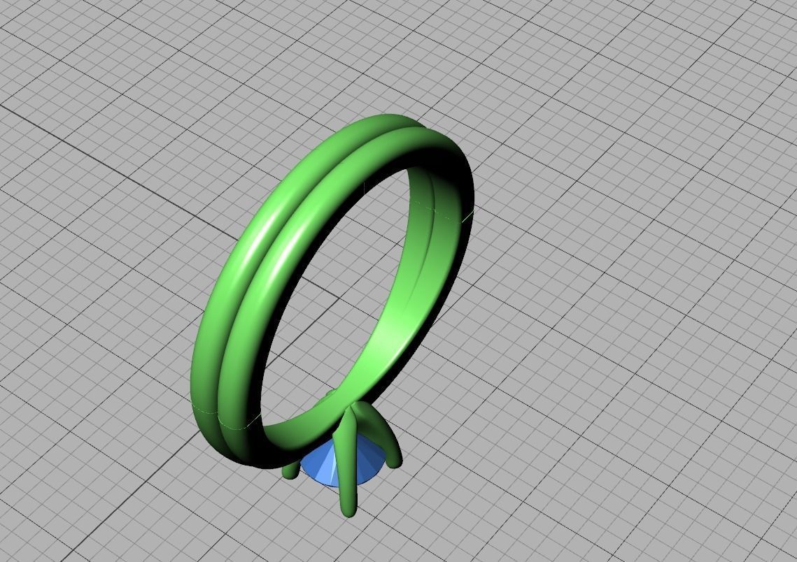 Crossover Engagement ring with 5mm stone 3dmodel 3D print model_16