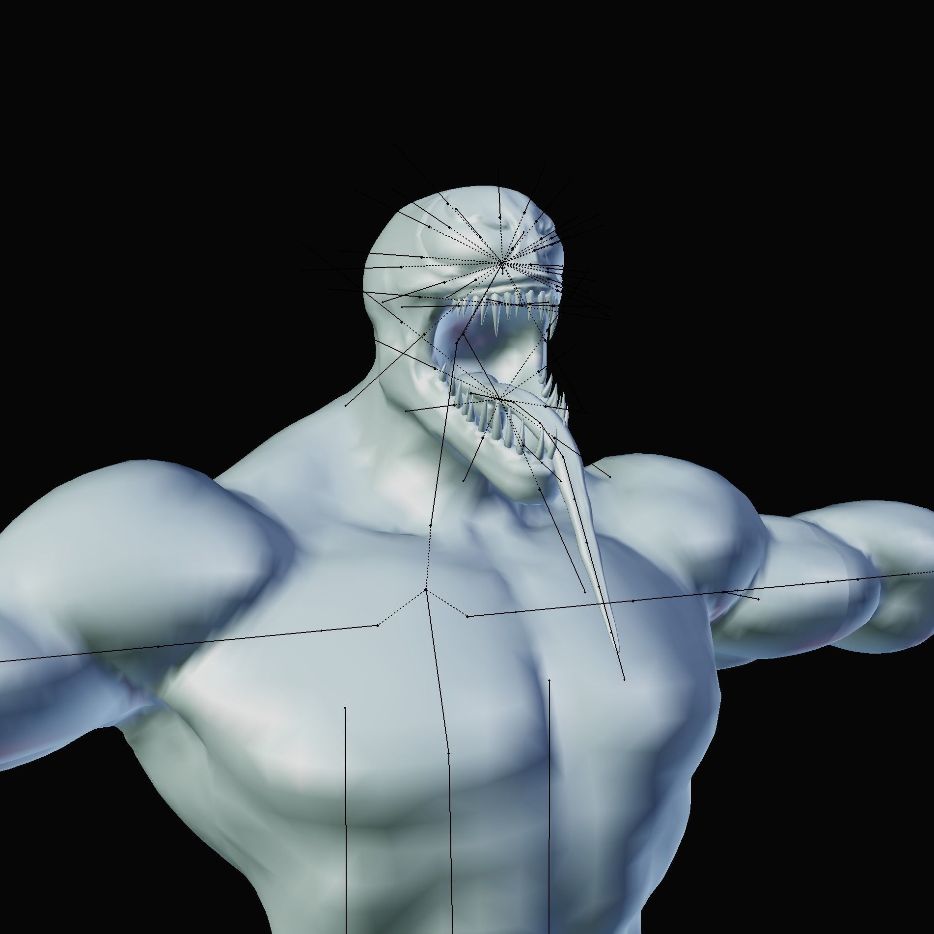 venom marvel  Low-poly 3D model_1