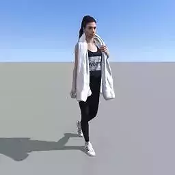 Myriam woman wearing scarf Free 3D model