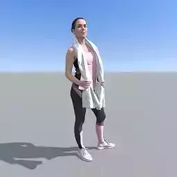 Juliette woman with towel Free 3D model