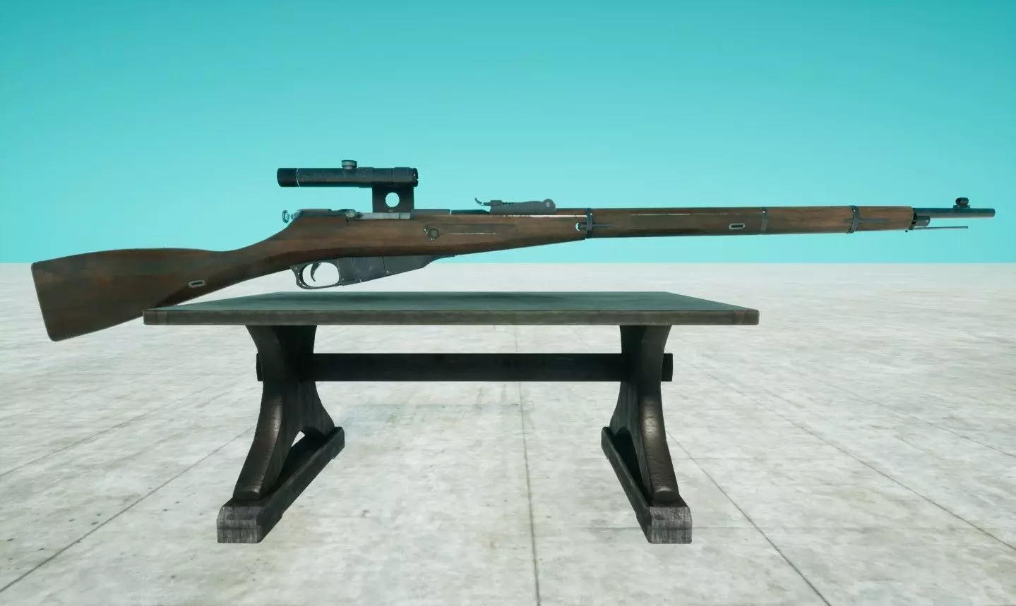Mosing Nagant Sniper Low-poly 3D model