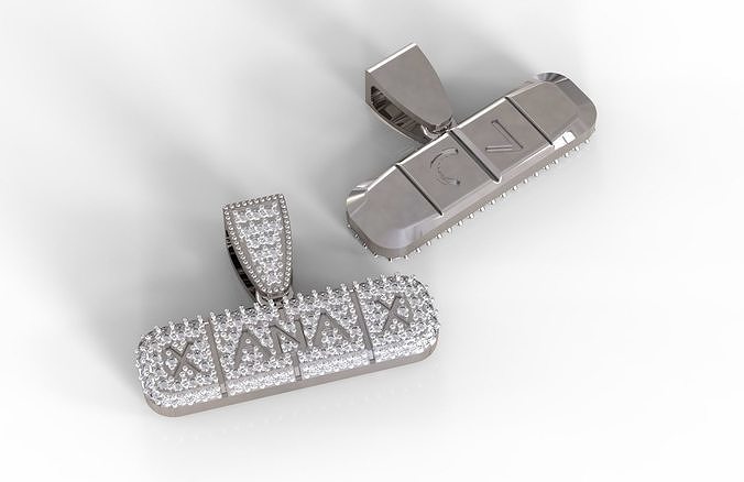 Xanax pill pendant 3D print model