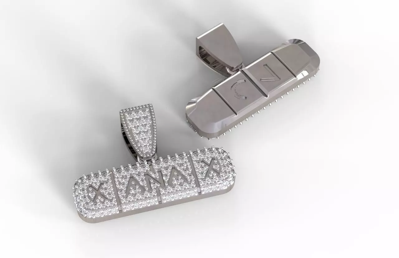 Xanax pill pendant 3D print model