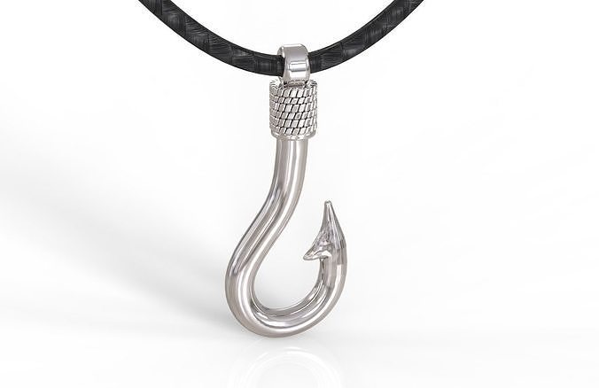 Fishing hook 3D print model