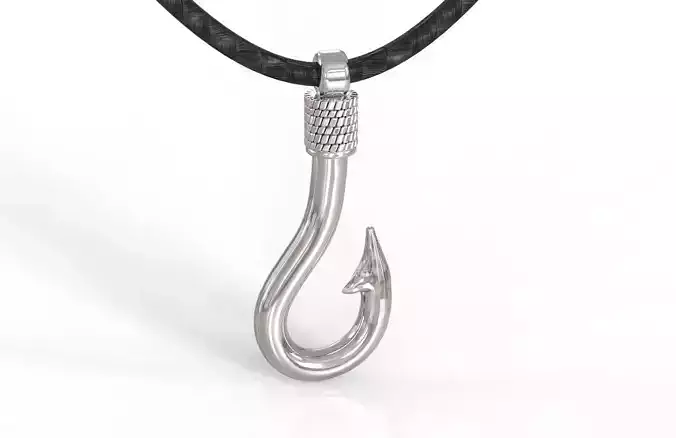 Fishing hook 3D print model