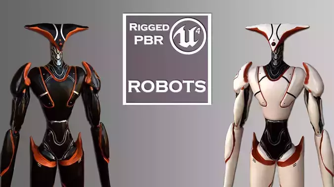 Robot humanoid Low-poly 3D model