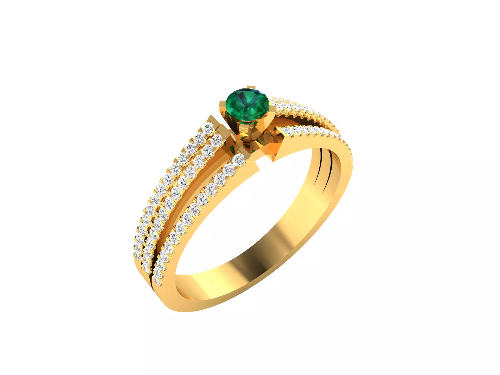 Women solitaire ring 3dm render detail  3D print model_0