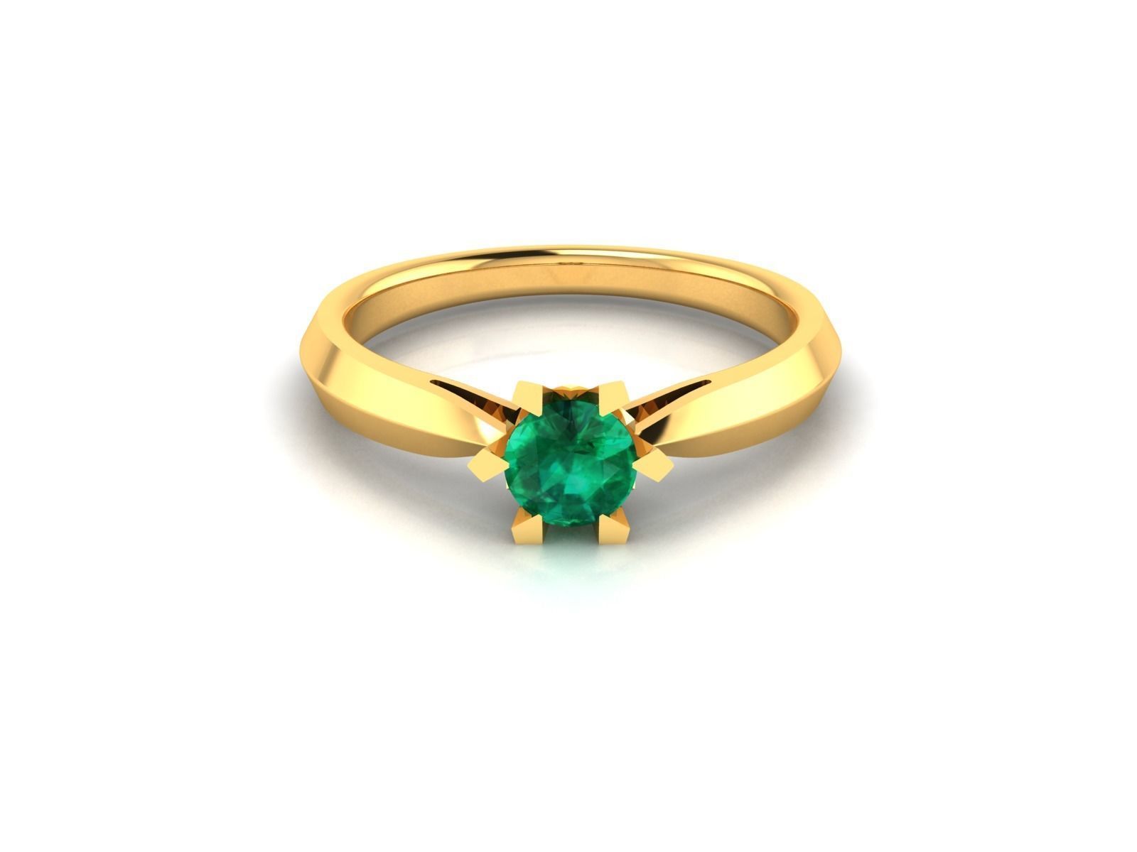 Women solitaire ring 3dm render detail 3D print model_1