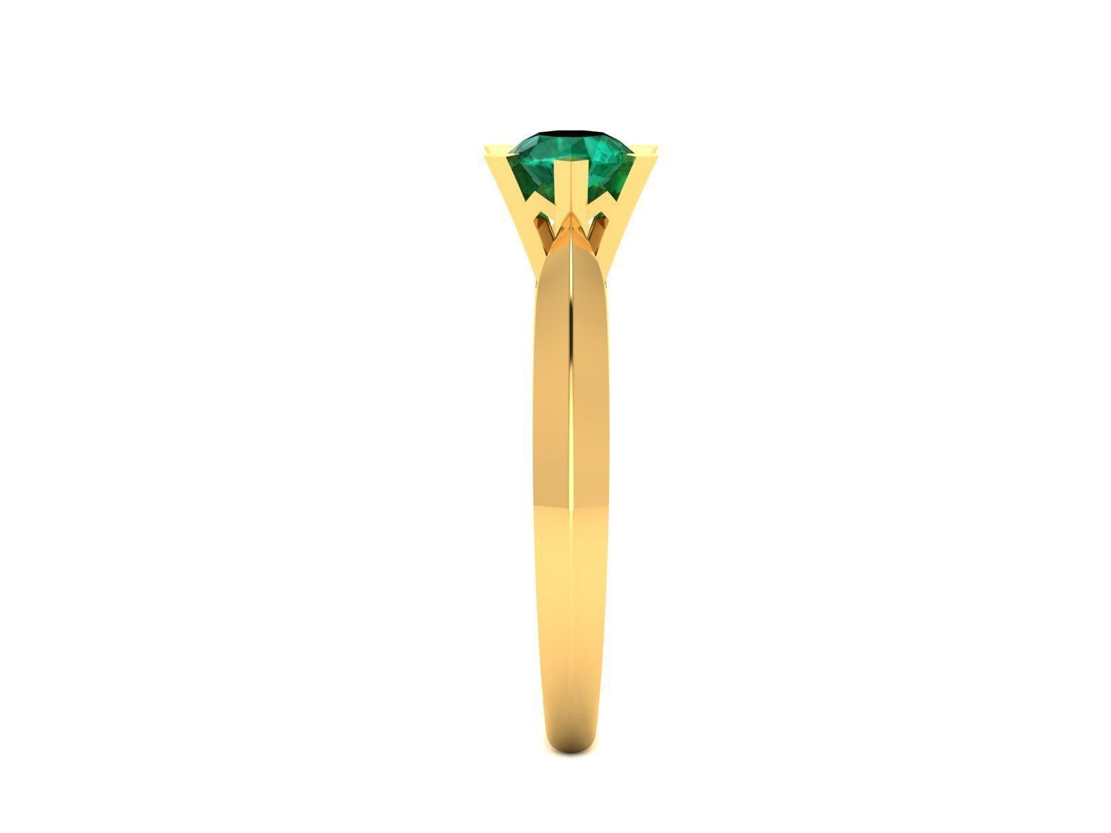 Women solitaire ring 3dm render detail 3D print model_7