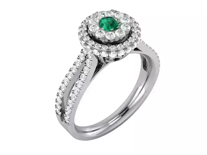 Women Cocktail Diamond Band Ring 3dm render detail 3D print model