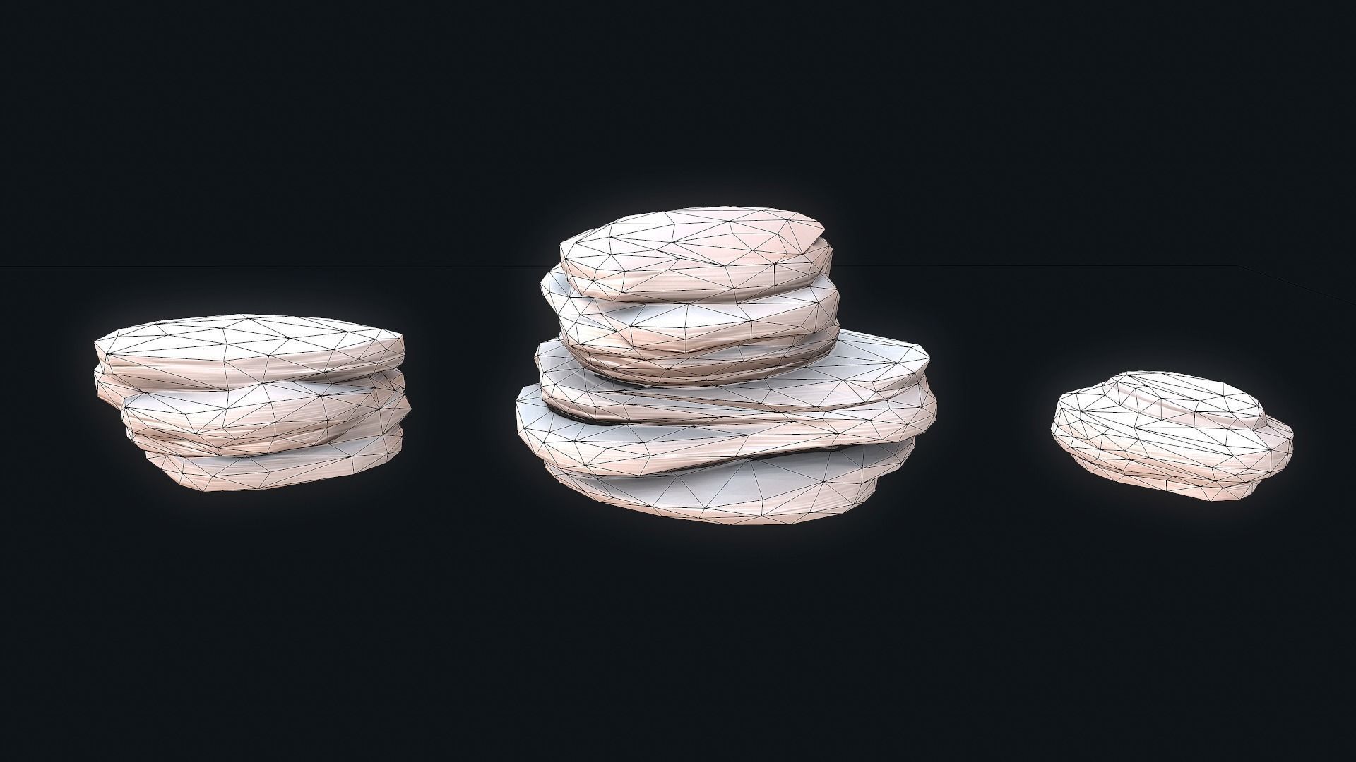 Stylized Desert Rock collection Low-poly 3D model_13