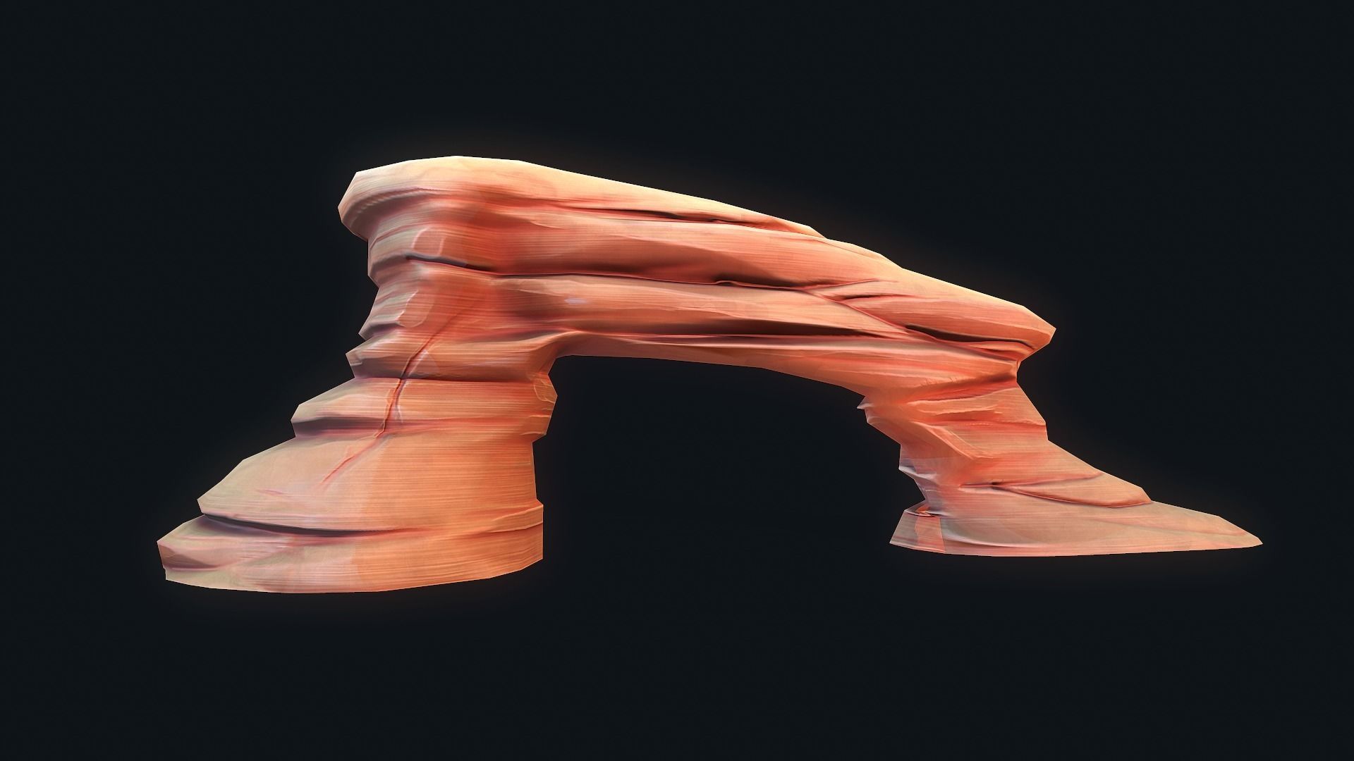 Stylized Desert Rock collection Low-poly 3D model_3