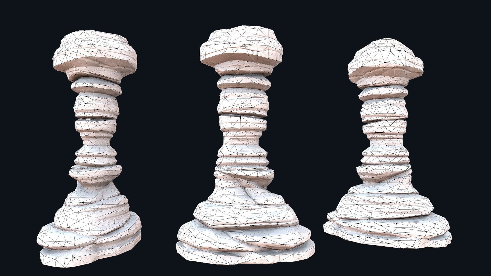 Stylized Desert Rock collection Low-poly 3D model_14