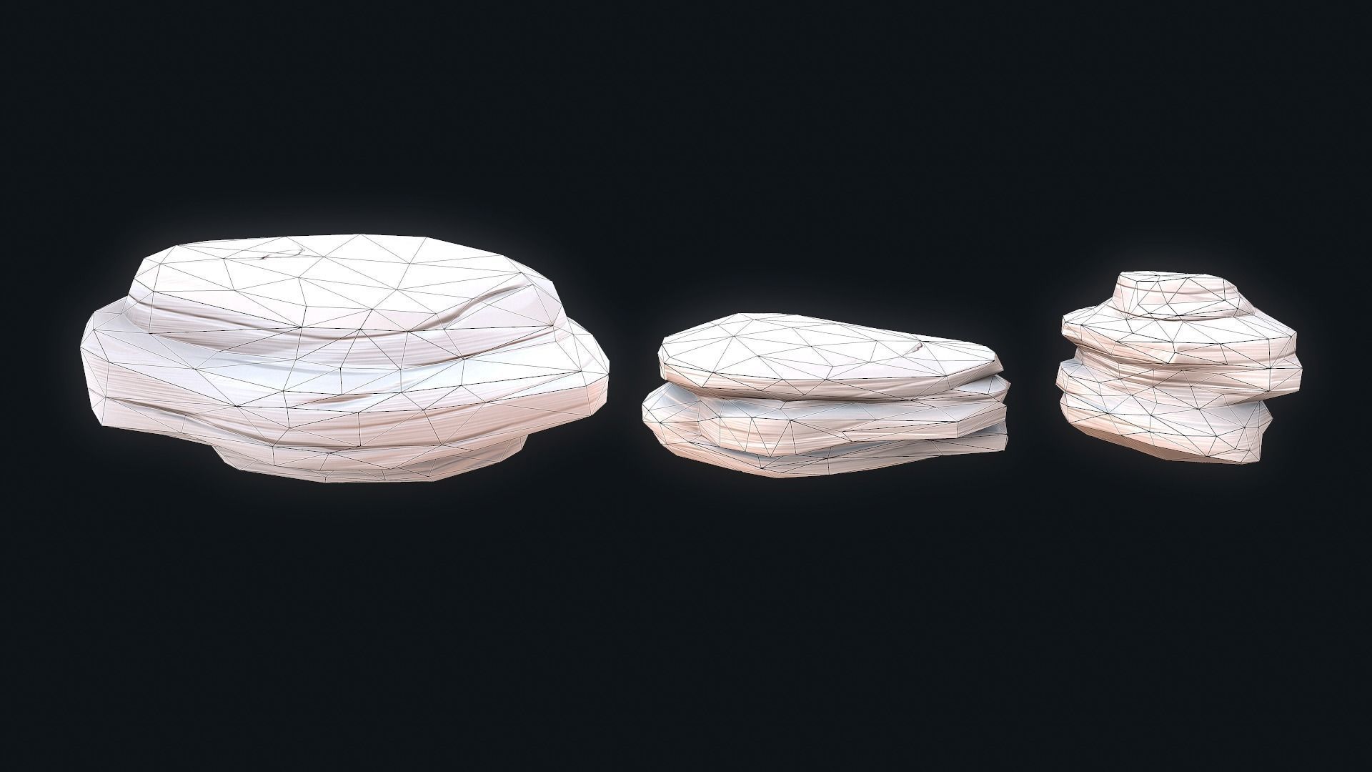 Stylized Desert Rock collection Low-poly 3D model_12