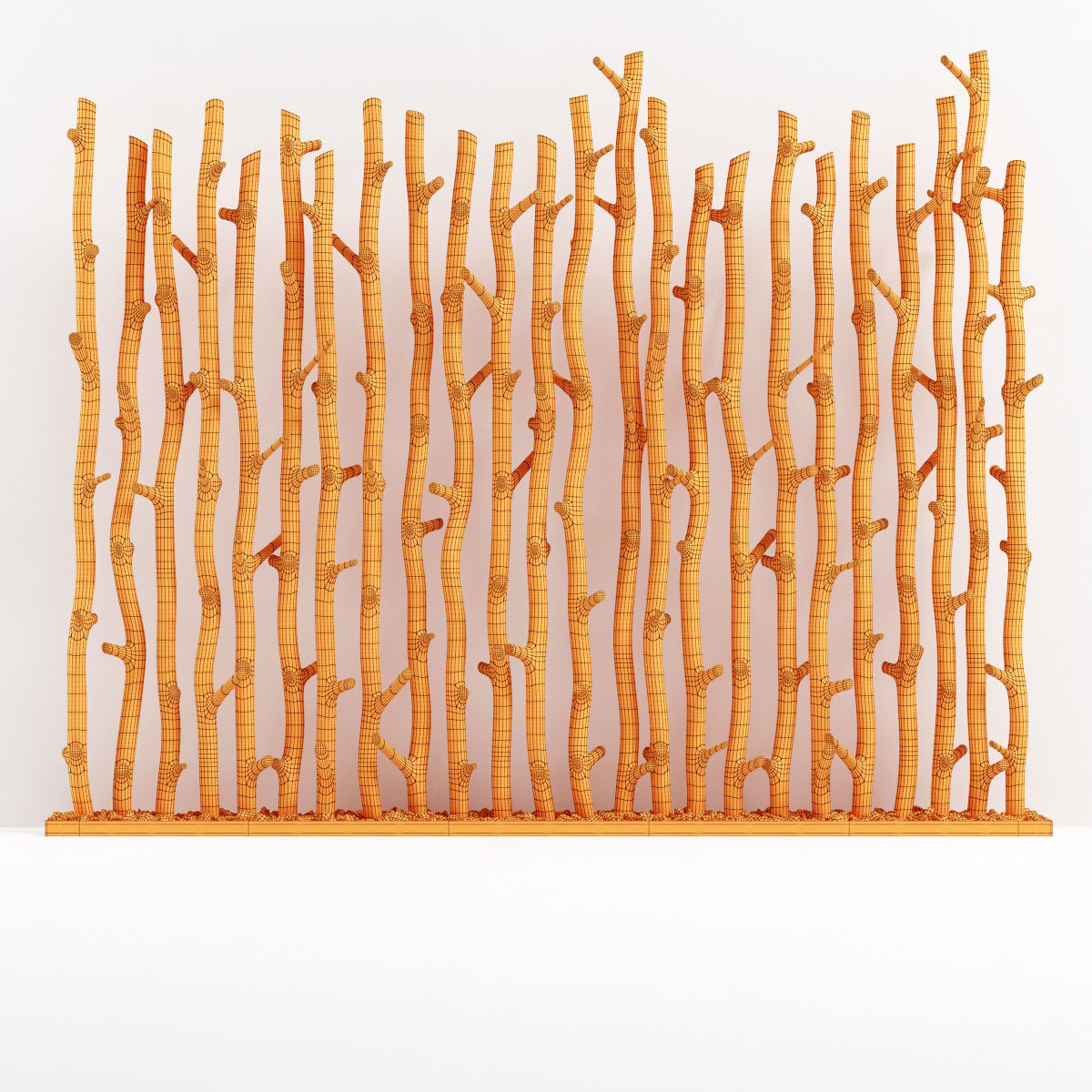 Planter thick sang branch crooked 3D model_12