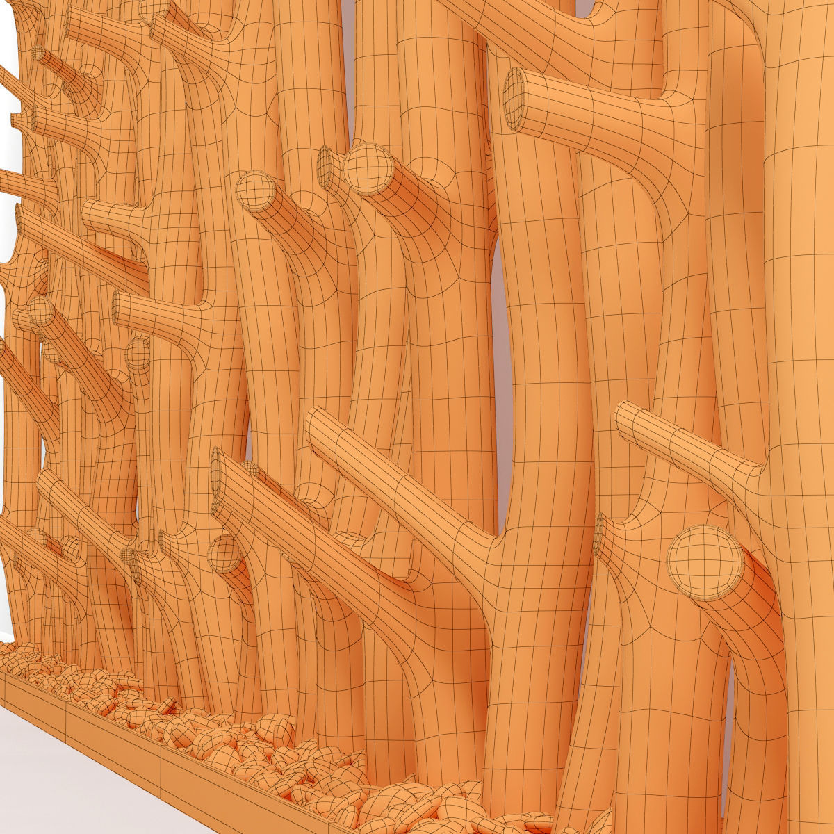 Planter thick sang branch crooked 3D model_14