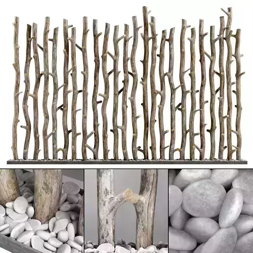 Planter thick sang branch crooked 3D model