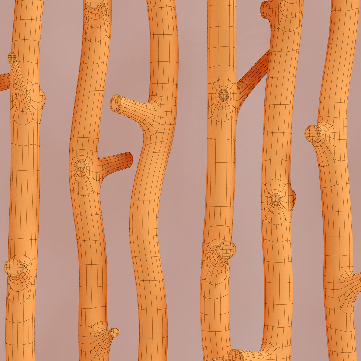 Planter thick sang branch crooked 3D model_10