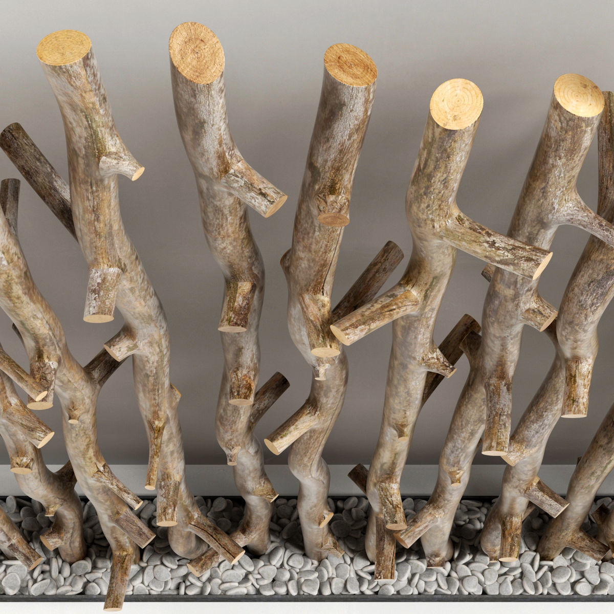 Planter thick sang branch crooked 3D model_5