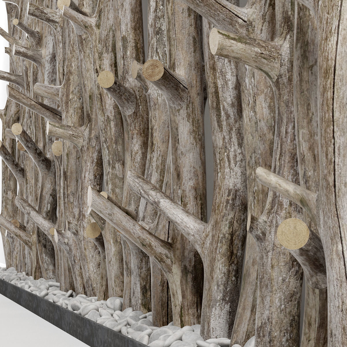 Planter thick sang branch crooked 3D model_2