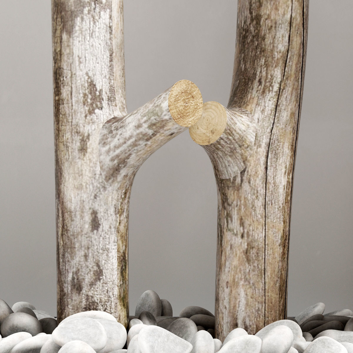 Planter thick sang branch crooked 3D model_7