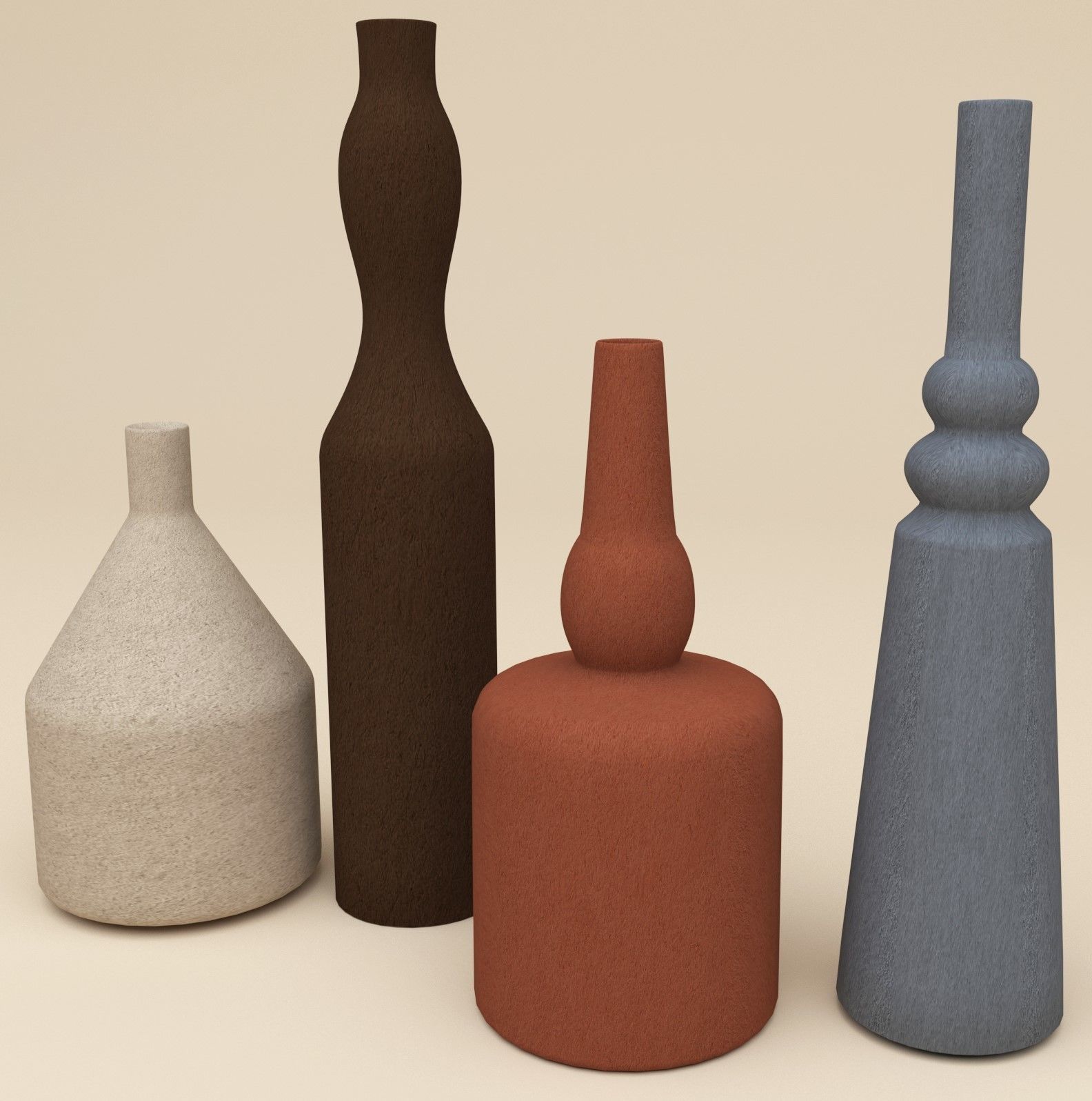 Decorative vases 2 Free 3D model_4