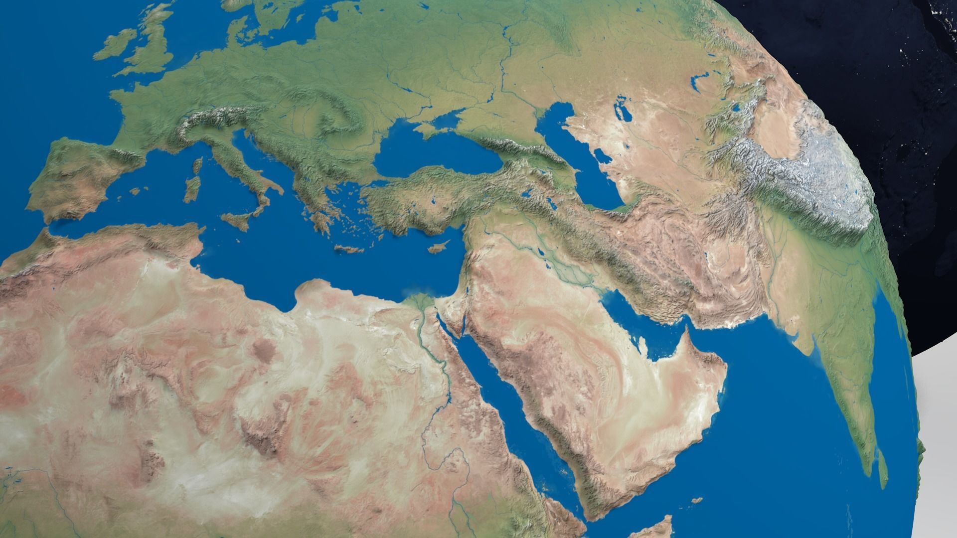 Planet Earth - Realistic 3D World Globe - Animated 3D model_8