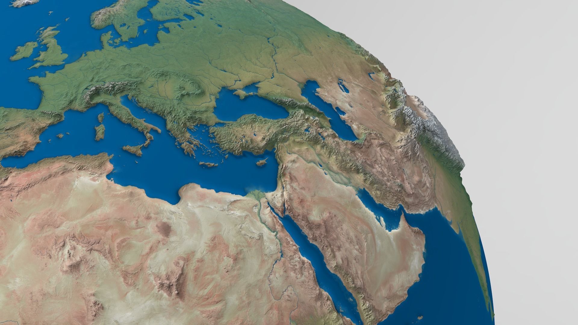 Planet Earth - Realistic 3D World Globe - Animated 3D model_2