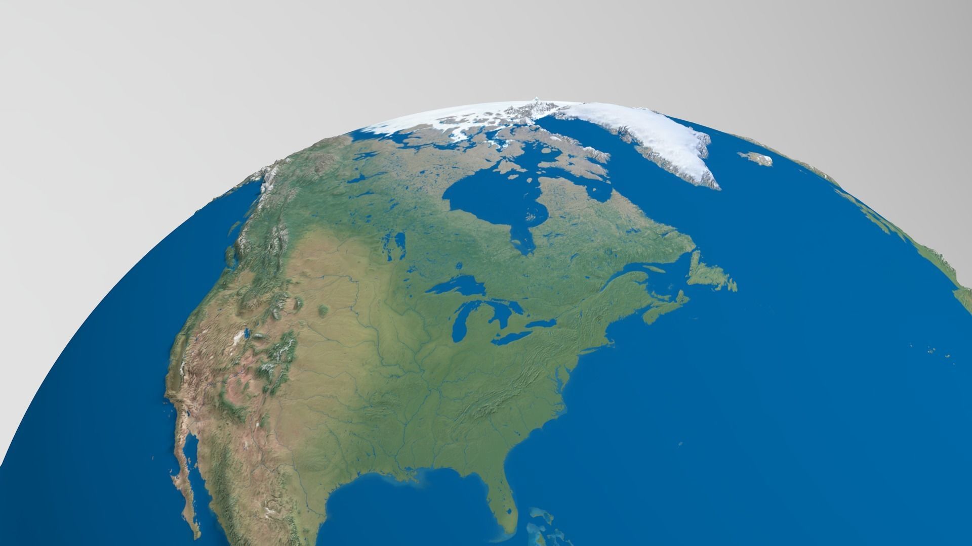 Planet Earth - Realistic 3D World Globe - Animated 3D model_13