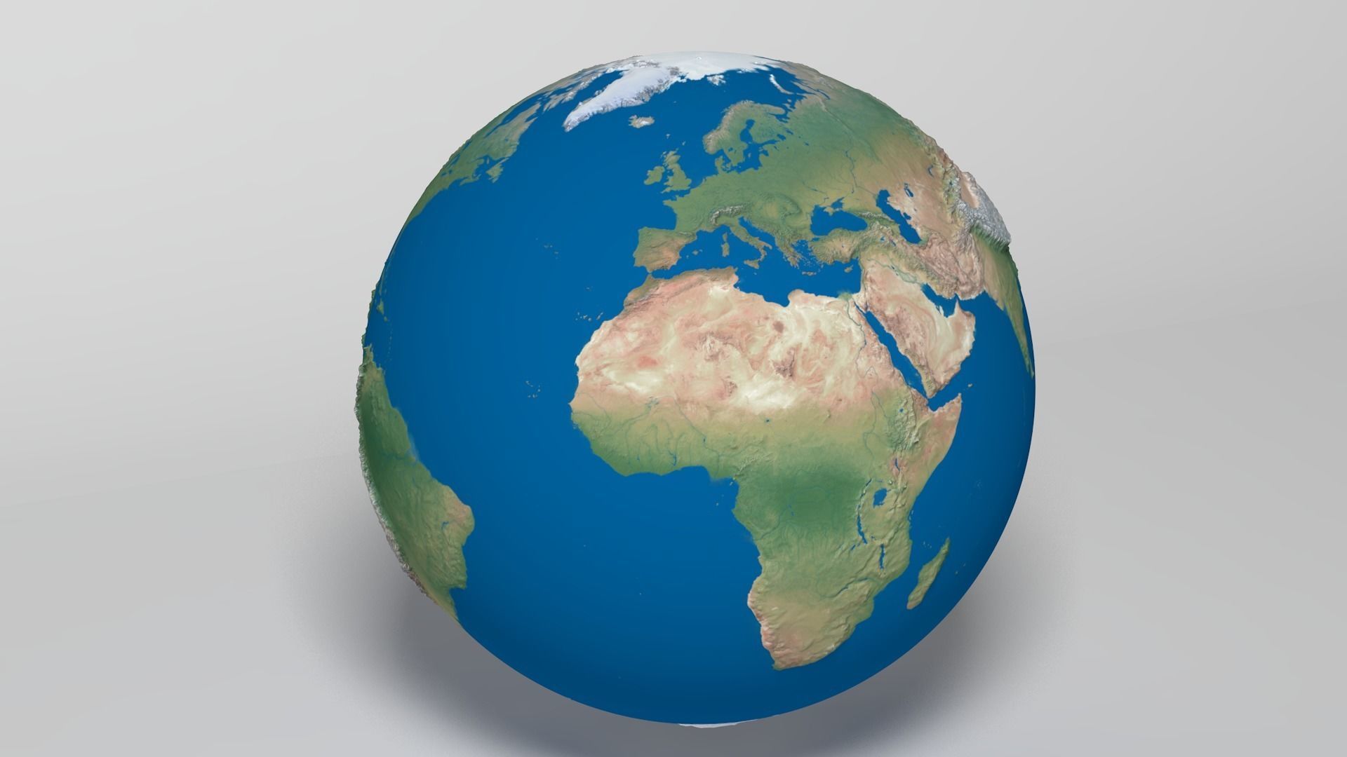 Planet Earth - Realistic 3D World Globe - Animated 3D model_7