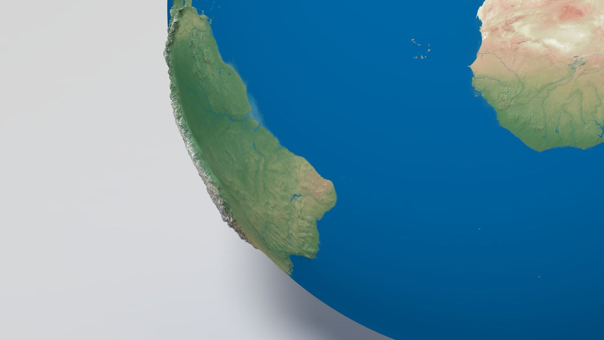 Planet Earth - Realistic 3D World Globe - Animated 3D model_12