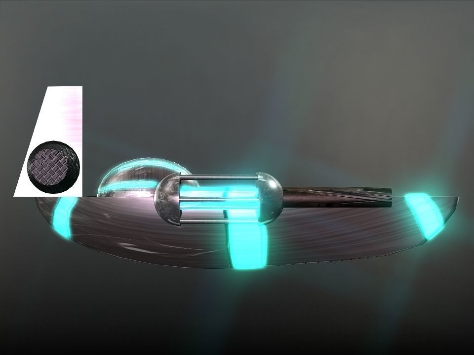 Space Boat Low-poly 3D model_10