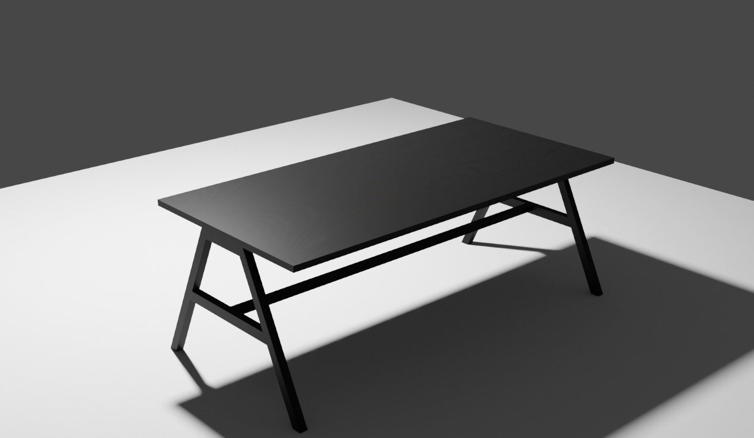 Table desk Low-poly 3D model_3
