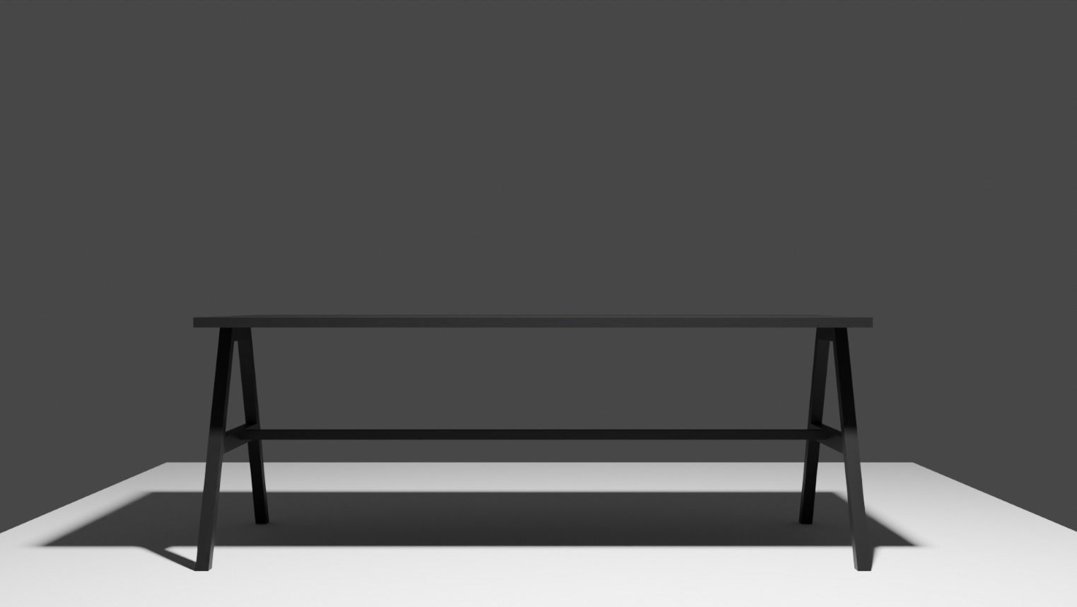 Table desk Low-poly 3D model_8