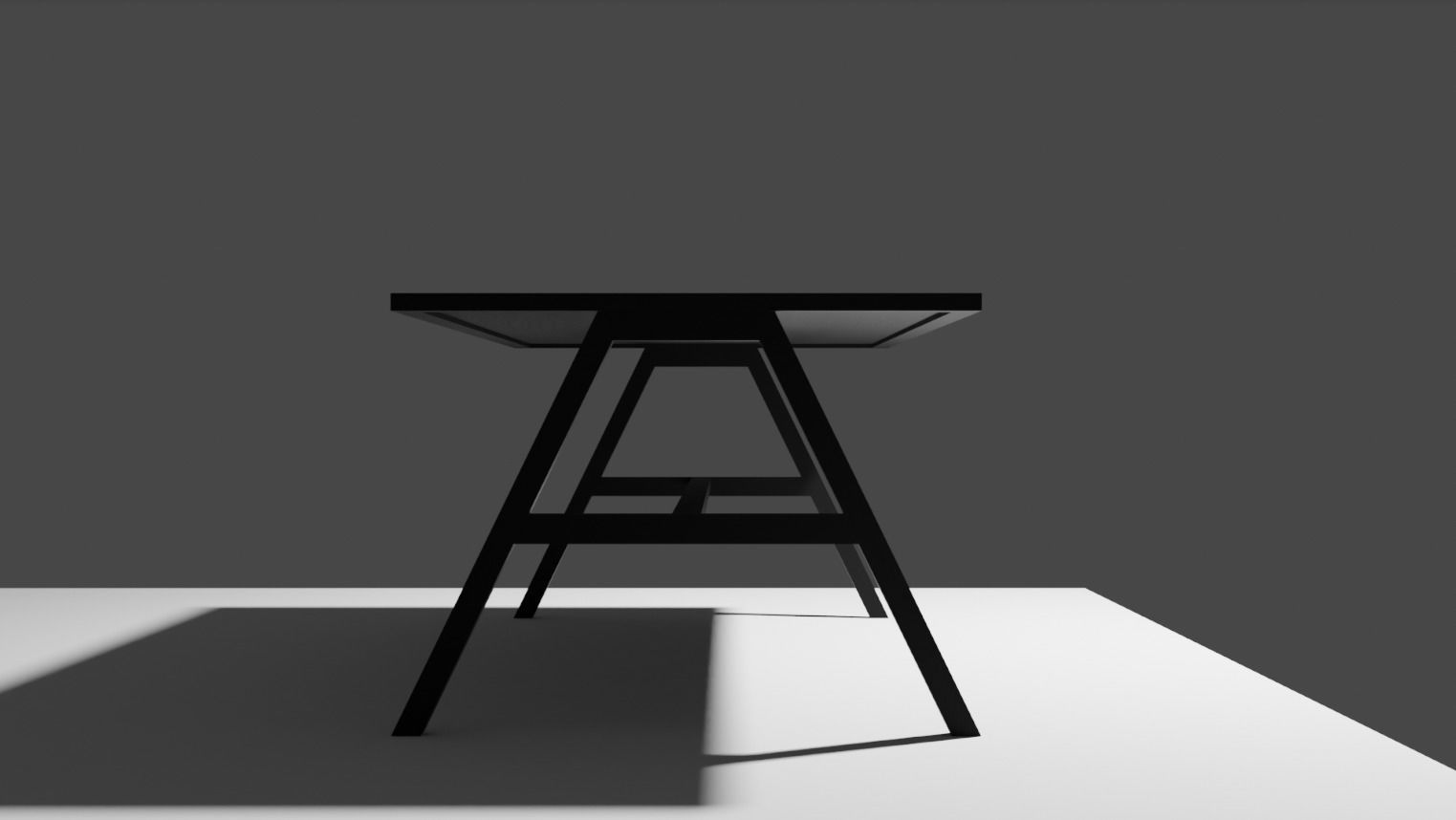 Table desk Low-poly 3D model_9