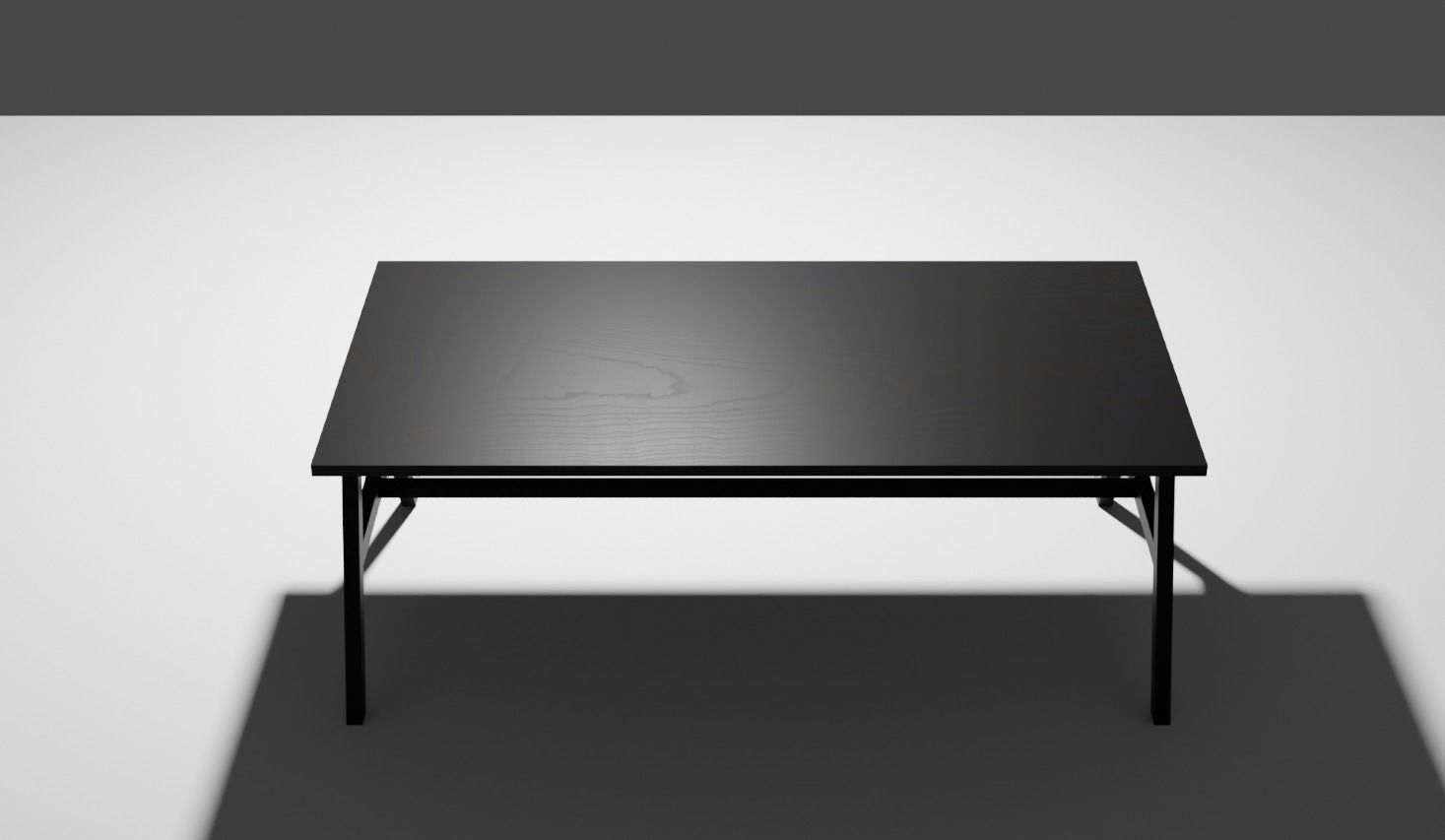 Table desk Low-poly 3D model_4