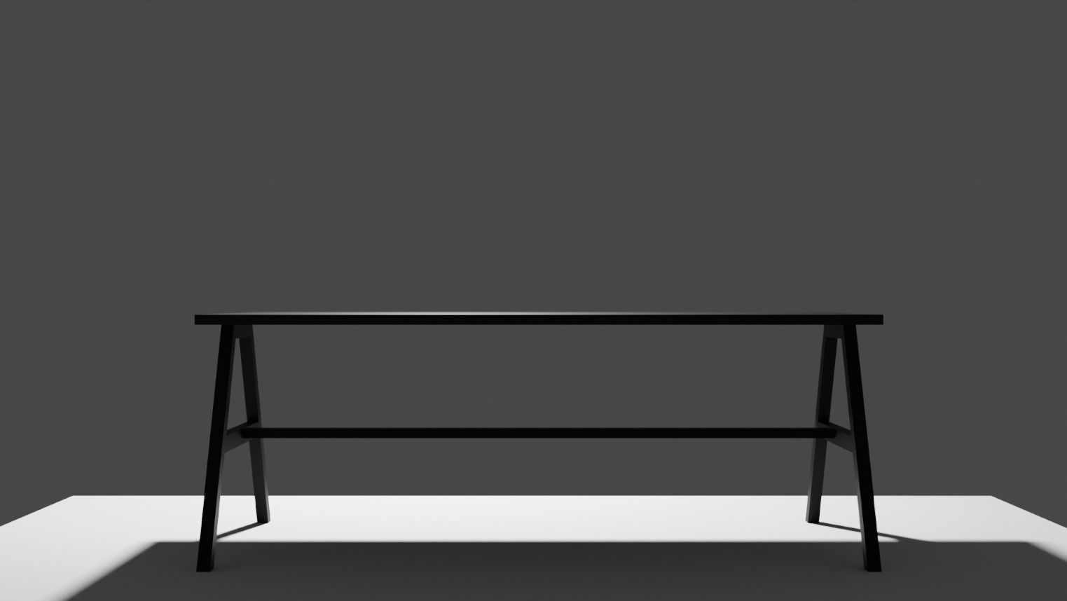 Table desk Low-poly 3D model_10