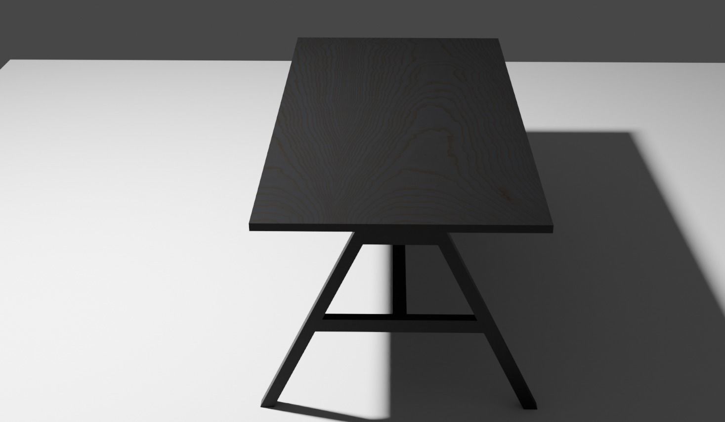 Table desk Low-poly 3D model_2