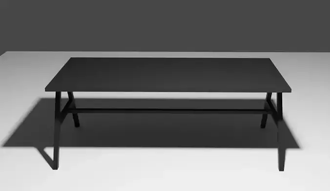 Table desk Low-poly 3D model