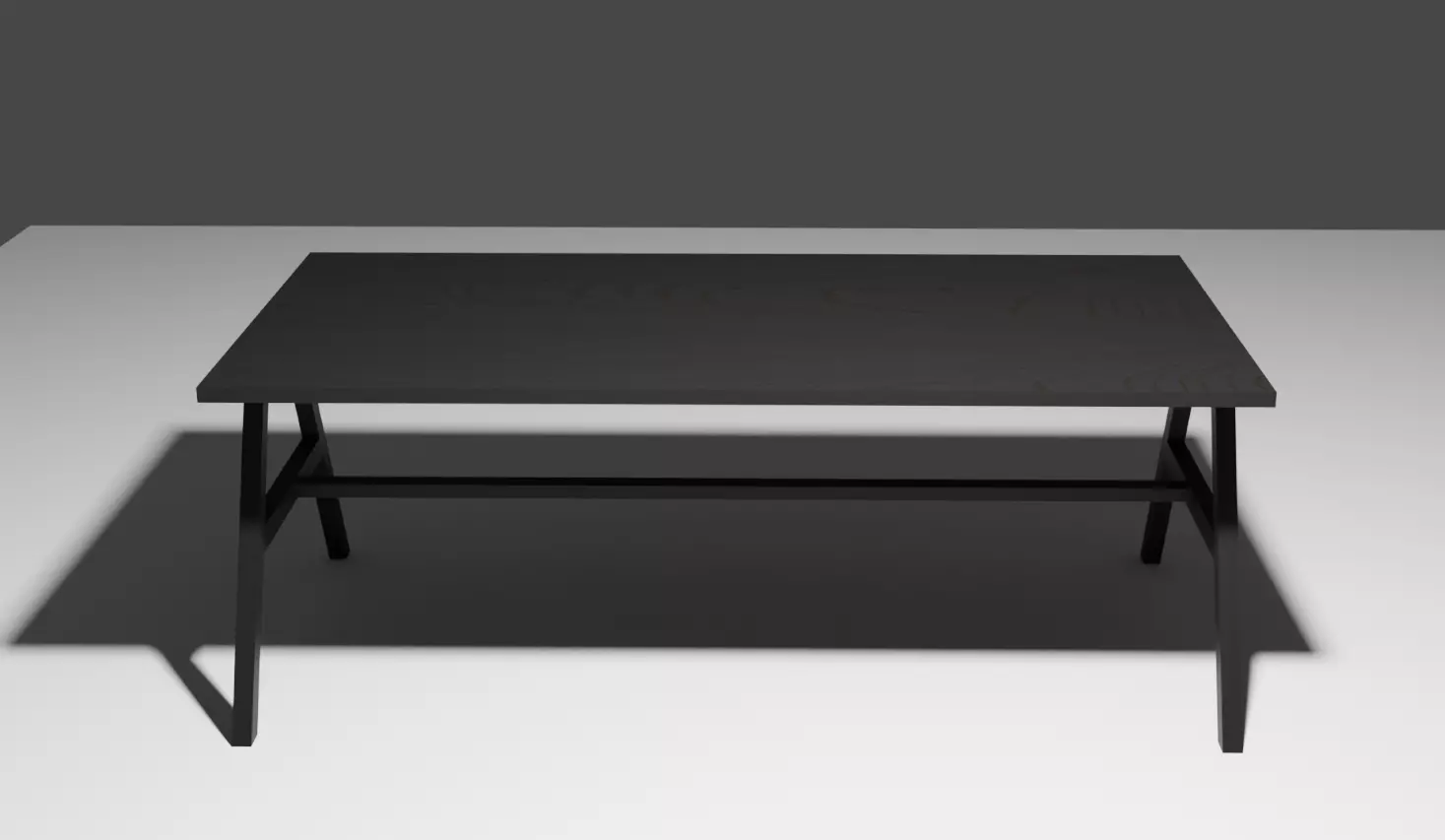 Table desk Low-poly 3D model_0