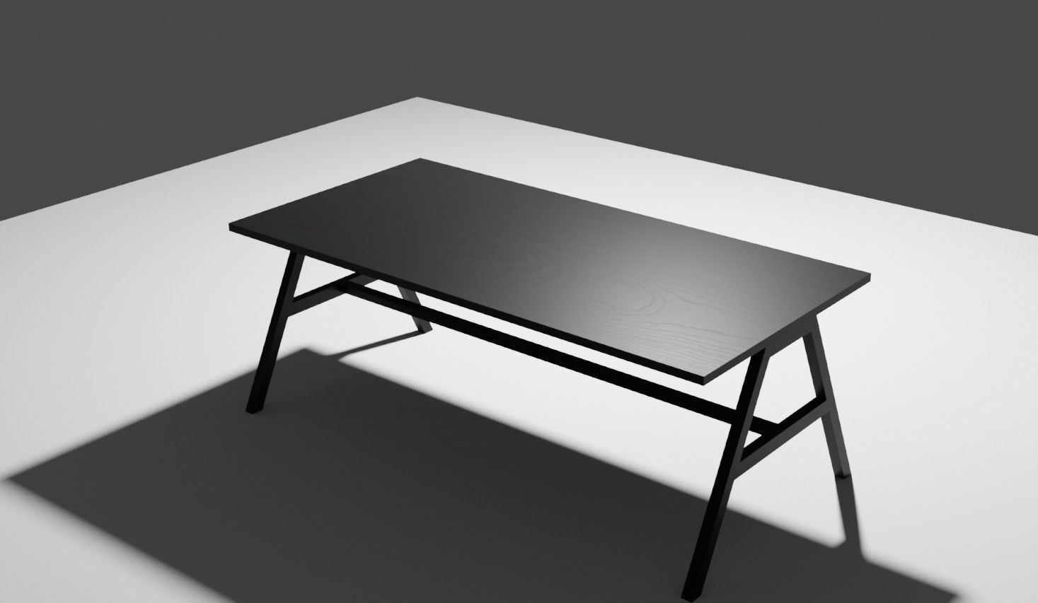 Table desk Low-poly 3D model_5